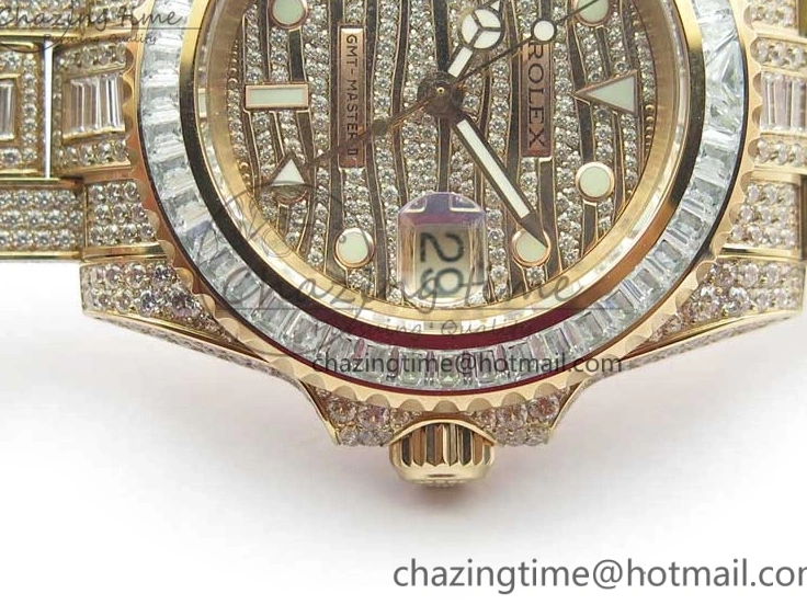MiroTime 0329 GMT Master II 116769 BRIL Full Diamonds RG TWF Best Edition A Unique 2991
